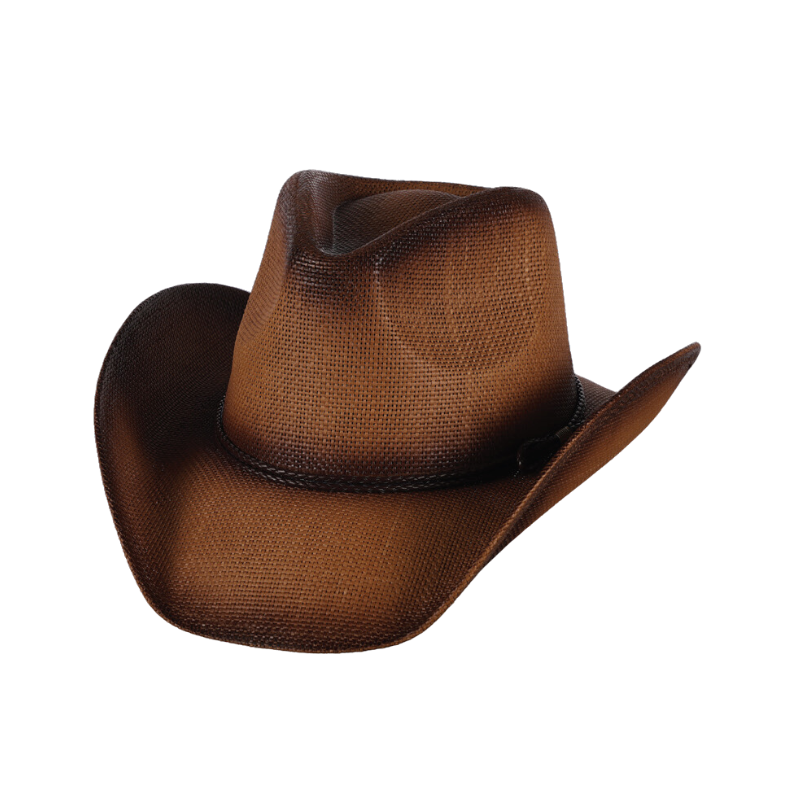 Transparent Brown Western Hat Classic Brown Cowboy Hat With Braded