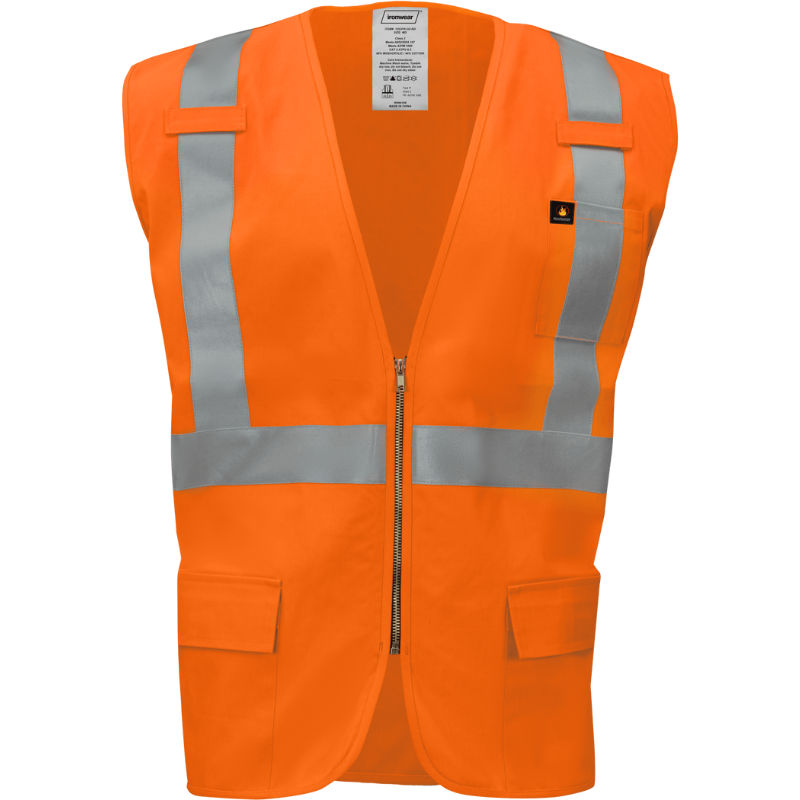 3 Reflective Stripes Safety Vest Hi-vis Yellow Knitted Vest With 10 Pockets Bright Construction