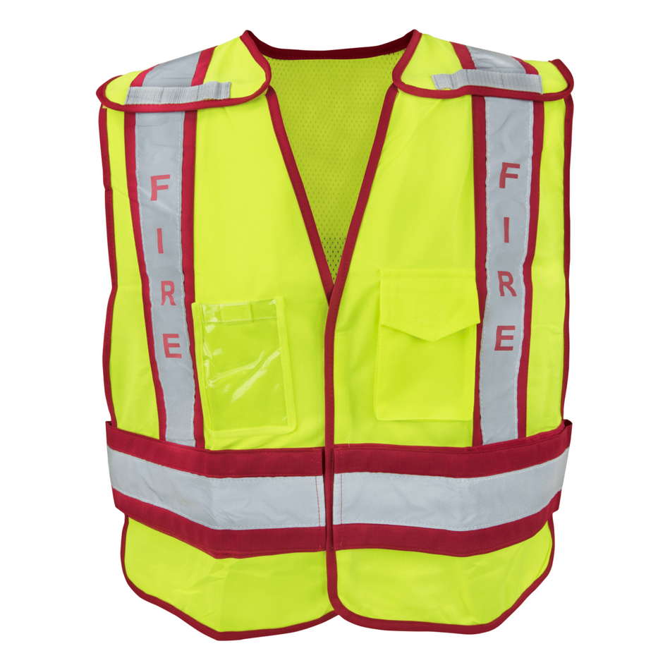 Class 2 Public Safety, Red FIRE Printed Safety Vest