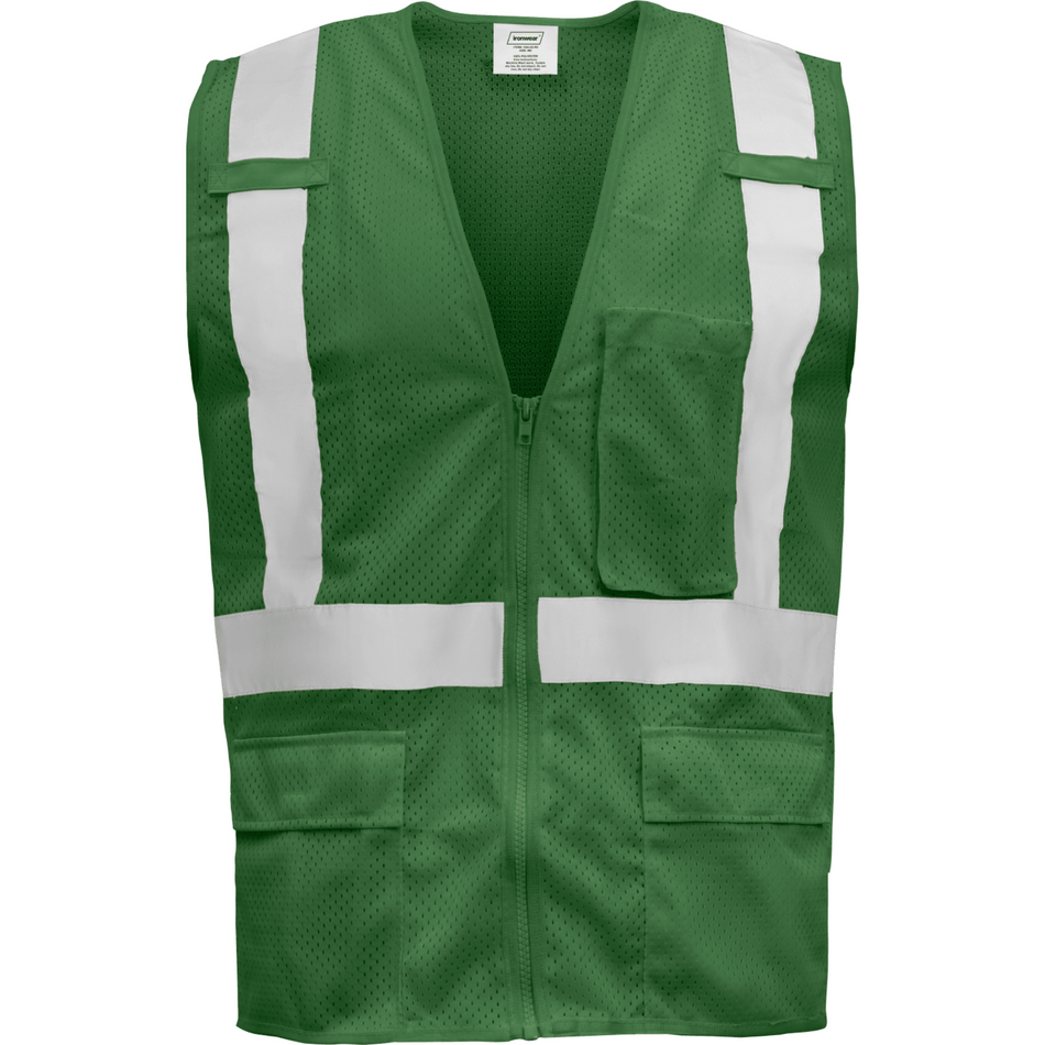 Green Economy Zipper Closure Vest