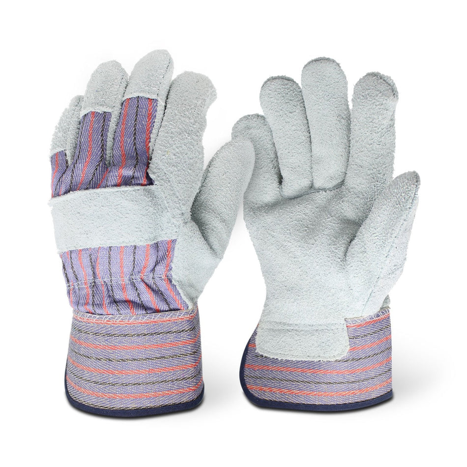 12 Pack - Shoulder Split Safety Cuff Work Gloves