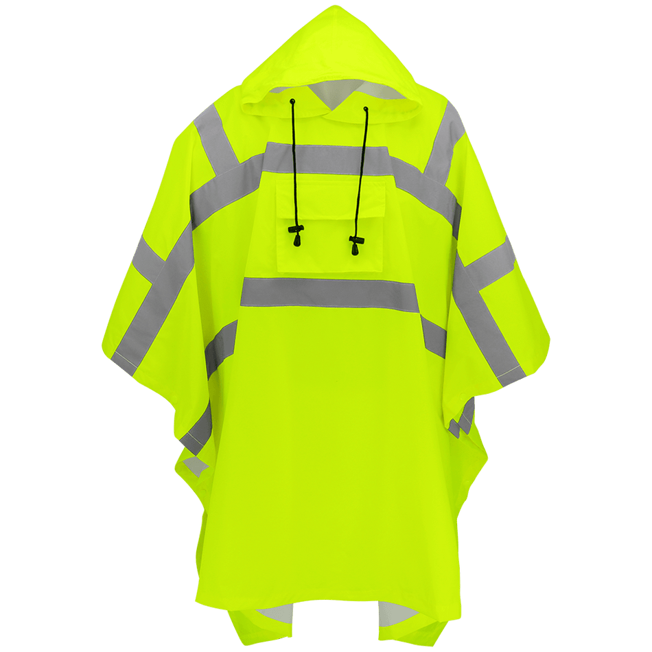 Hi Vis Rain Poncho – ANSI Class 3