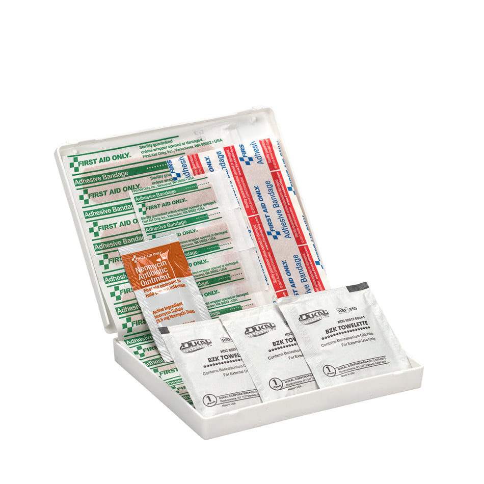 Travel First Aid Kit, 17 Piece, Plastic Case