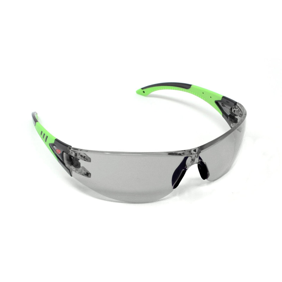 Optic Max 130 Series - Rubber Temple Gray Lens Safety Glasses