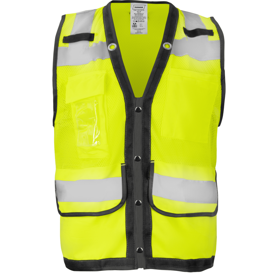 Class 2 Lime Zipper Front Closure Vest