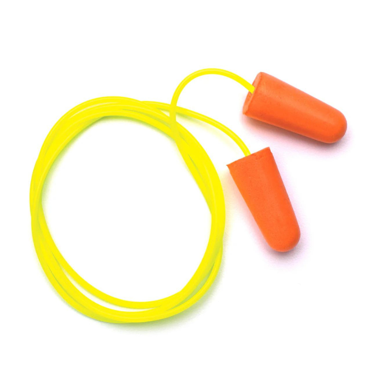 Corded Taper Fit Disposable Earplug (100 Pair/Box)