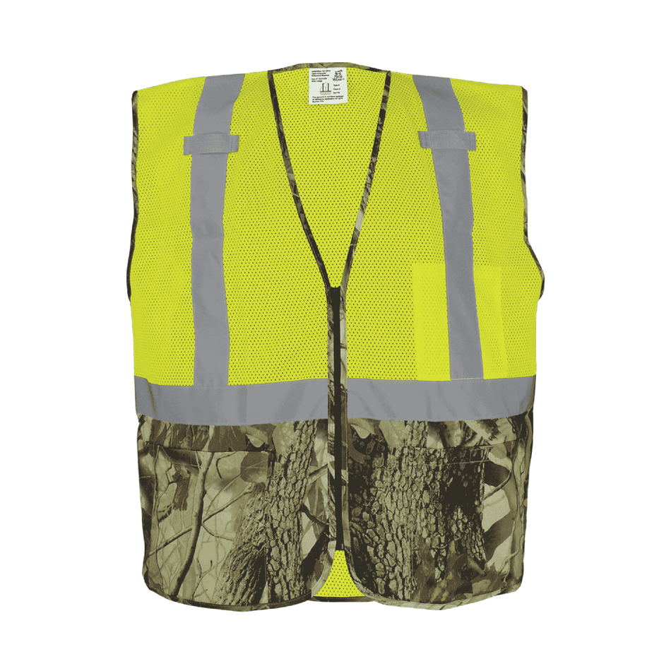 Safety Vest High-Visibility Yellow/Green with Camouflage Bottom – FrogWear® HV