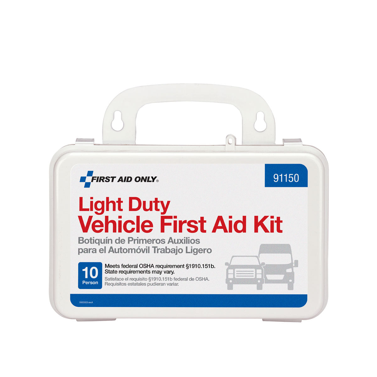 10 Person Light Duty Car First Aid Kit, Plastic | 123SafetyGear