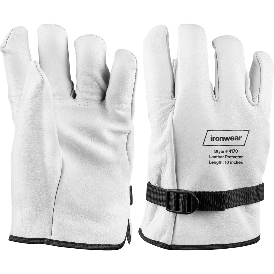 10” Goatskin Leather Electrical Glove Protectors