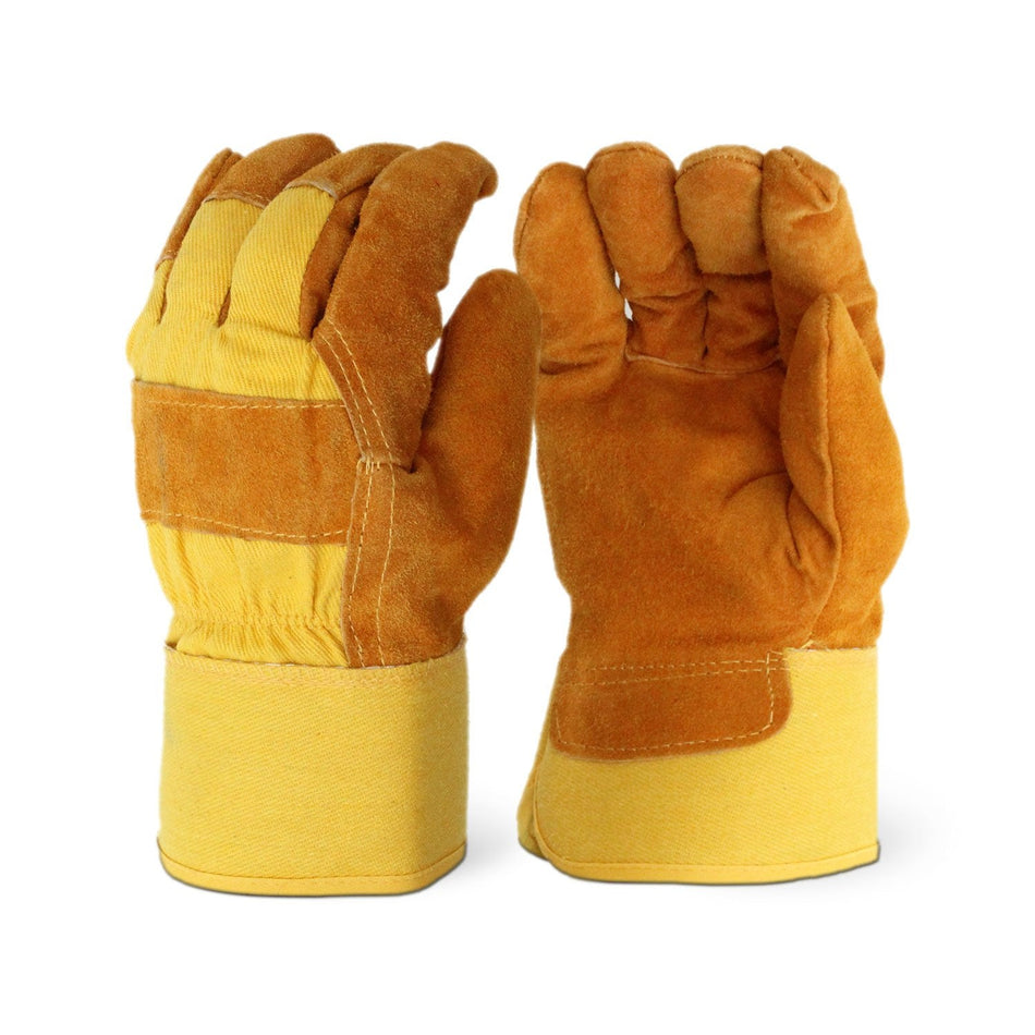 Pile Lined Yellow Winter Gloves