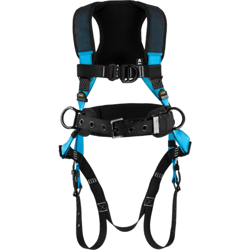 Premium Full Body Harness with Heavy Duty Shoulder Pads and Adjustable Back Support Belt