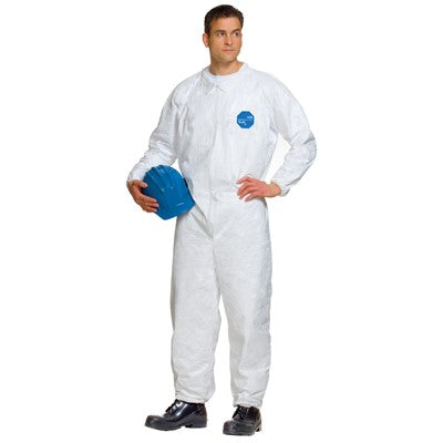 DuPont Tyvek 400 Polyethylene White Coverall with Elastic Wrists and Ankles