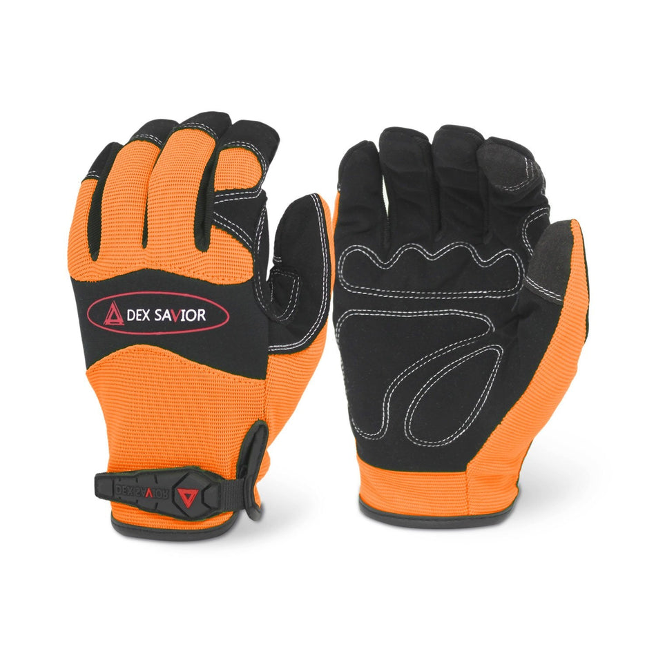 Dex Savior Hi Vis Orange Mechanic Glove