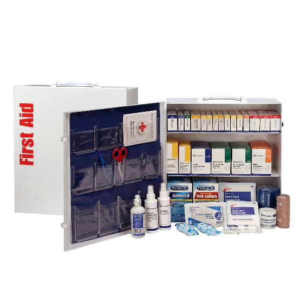 3 Shelf First Aid ANSI 2015 Class B+ Metal Cabinet, with Meds