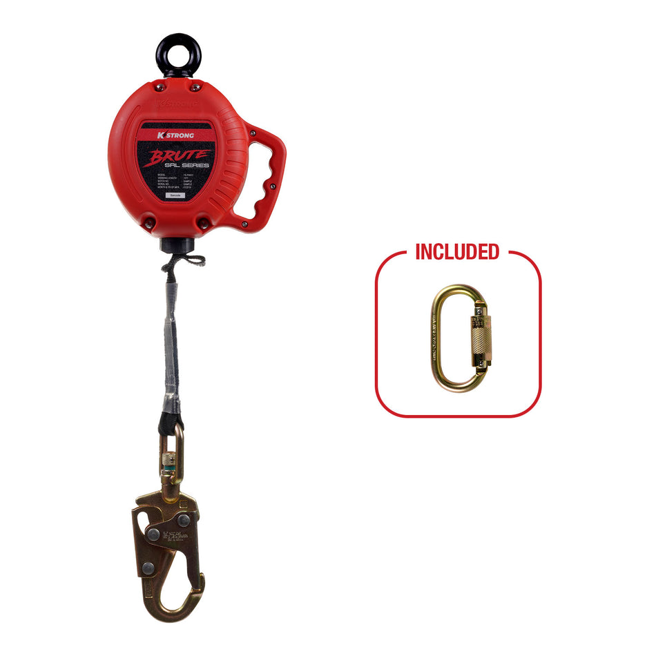 25 ft. Web SRL with snap hook. Includes installation carabiner and tagline (ANSI)