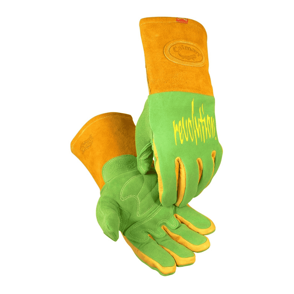 Caiman Premium Wasabi Green Split Deerskin MIG/Stick Welding Gloves