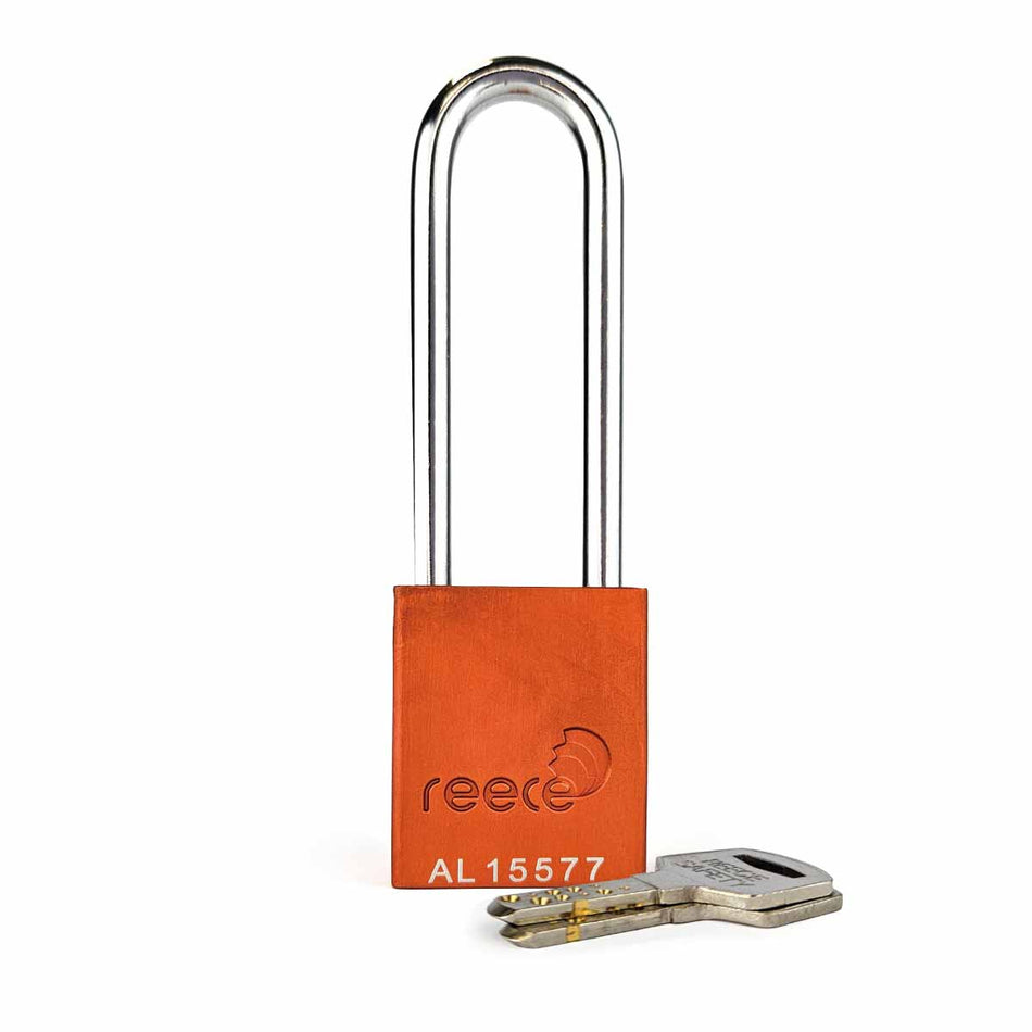 Orange REECE Aluminum Safety Long Padlock KA