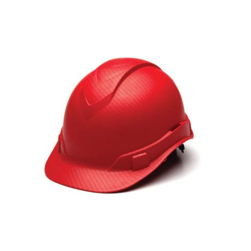 Red Graphite Pyramex Ridgeline Cap Style Hard Hat 4-Point Ratchet Suspension