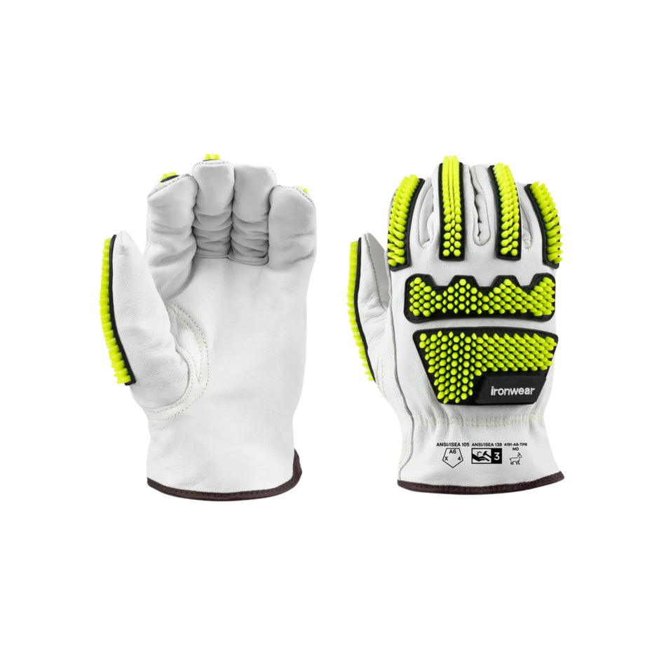 A6 Cut Level Impact Resistant Goat Leather Driver Gloves, Size XS, Single Pair