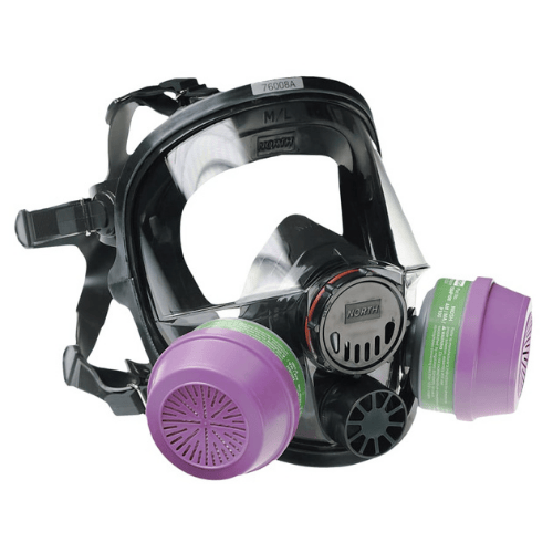 Honeywell North 7600 Series Niosh Approved Full Facepiece Dual Cartridge Silicone Respirator 760008A