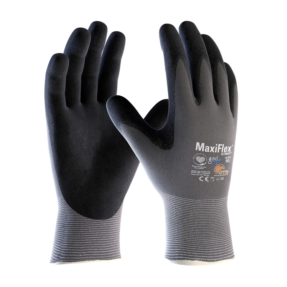 12 Pairs - MaxiFlex® Ultimate™ AD-APT™ – Precision Grip Gloves with Cooling Technology