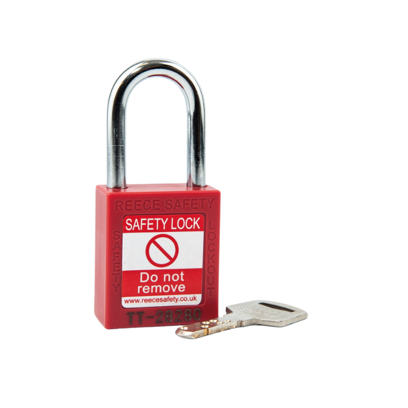 Red REECE Nylon Safety Padlock KA SET