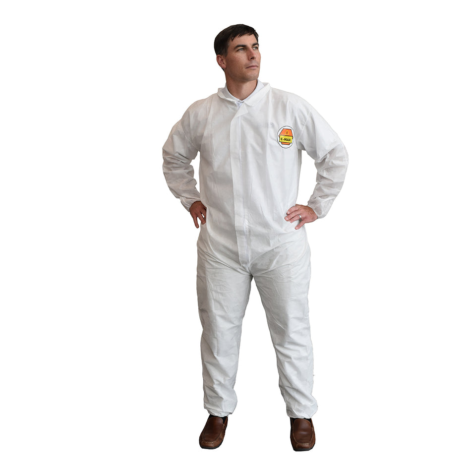 SMS Fabric Coverall with Open Elastic Wrist, Ankles & Waist (25 Pieces)