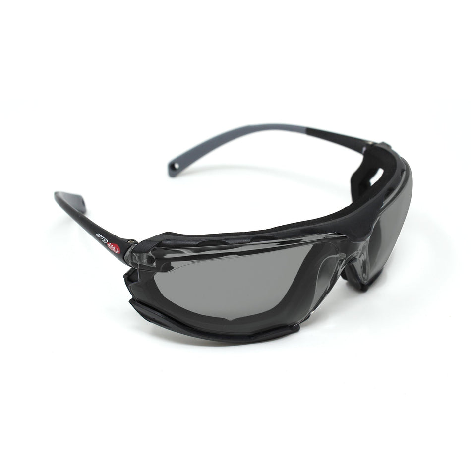 Gray Lens Safety Glasses with Foam Guards