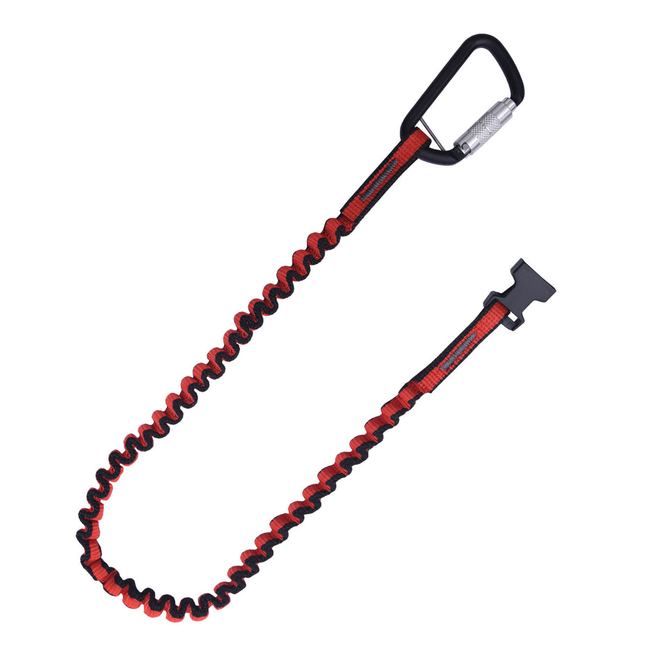 Detachable Elasticated Single Leg Tool Lanyard w/ Screwgate Carabiner (without Loop) – 5 lbs. (ANSI)