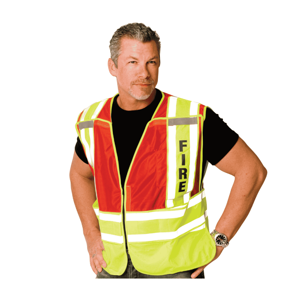 Fire safety vest – PIP ANSI Type P Class 2 Public Safety Vest (FIRE Lo ...