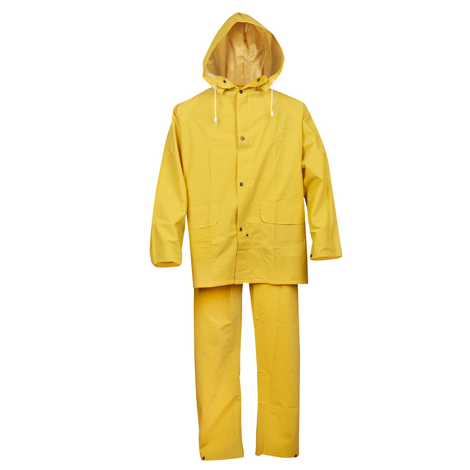 Yellow Hi Vis Industry Grade Rain Suit  (0.35mm)