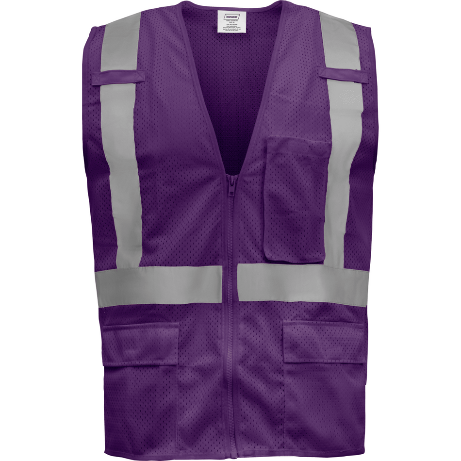 Purple Economy Zipper Closure Vest