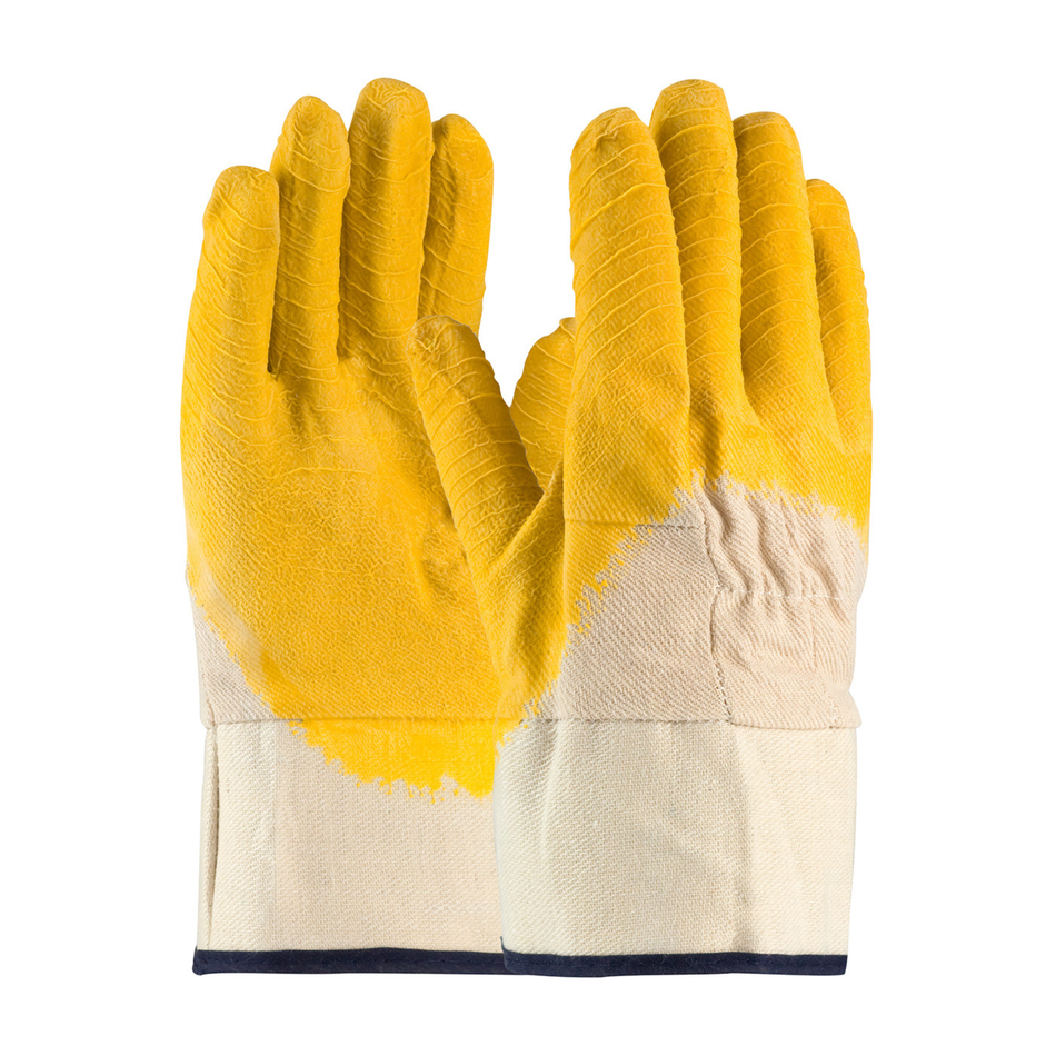 Single Pair - Latex Coated Gloves with Canvas Liner, Heavy-Duty Grip & Comfort