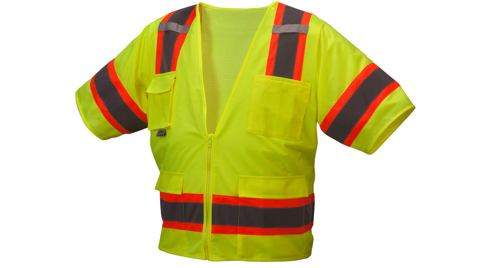 Class 3 Hi Vis Lime Surveyor Vest