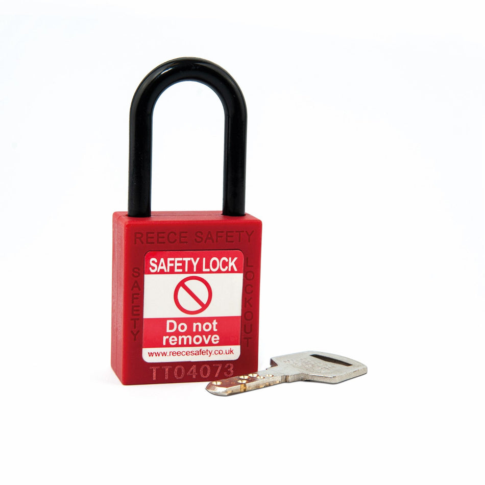 Red REECE Non-Conductive Safety Padlock KTD