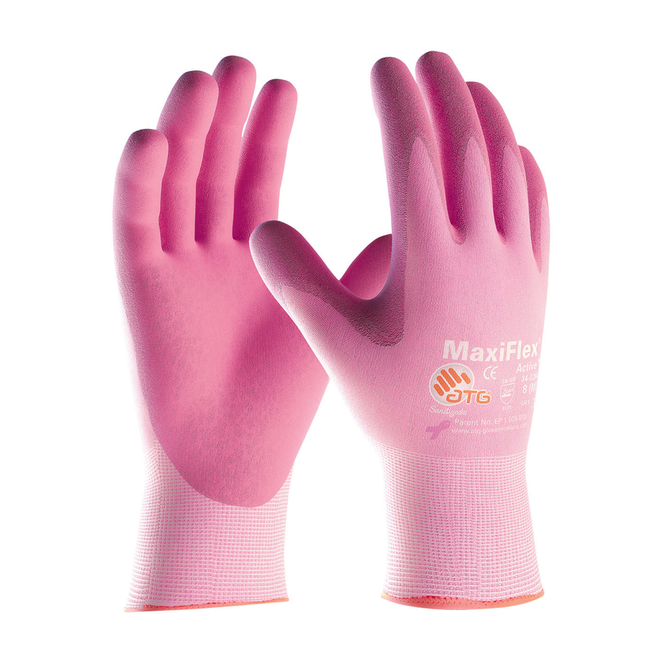 12 Pairs - Maxiflex Active Gloves – Ultra-Breathable Nitrile Grip Gloves with Aloe and Vitamin E