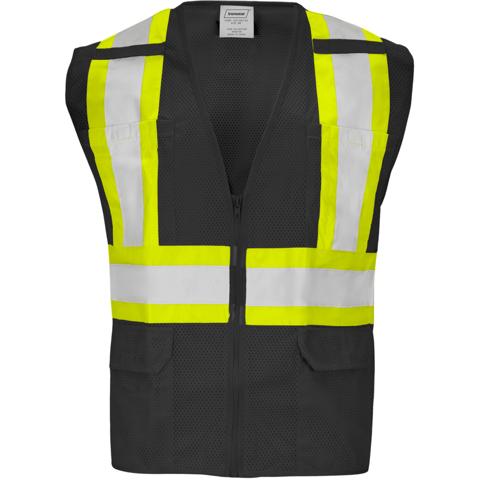 Black Mesh Safety Vest (6 Pockets)