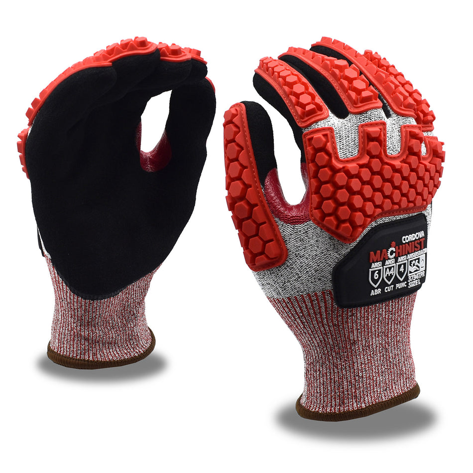 Machinist ANSI Level 4 Sandy Nitrile Cut Resistant Gloves