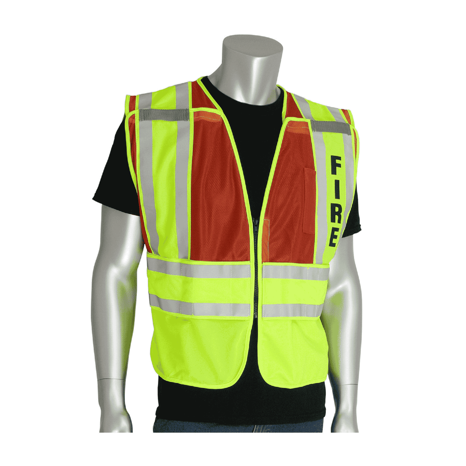 Fire safety vest – PIP ANSI Type P Class 2 Public Safety Vest (FIRE Logo)