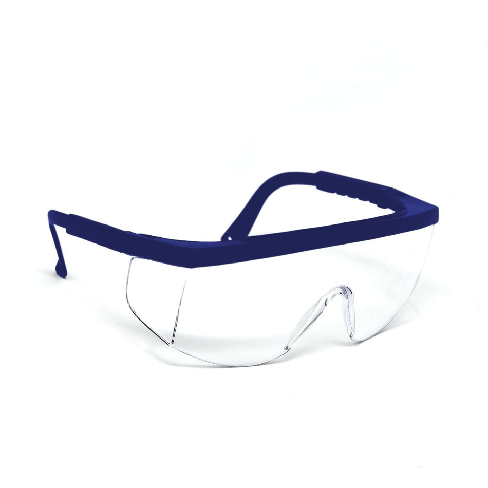OPTIC MAX Clear Lens With Blue Frame (Anti-Fog Option)