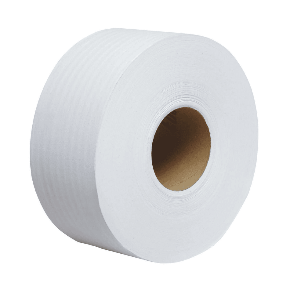 Toilet Paper, 2-Ply Jumbo Roll, 12" Diameter, 2000', 6/Case