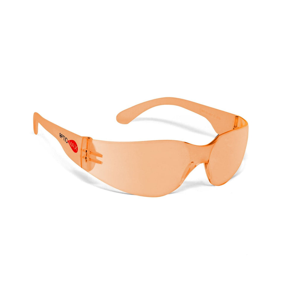 Orange Lens Polycarbonate Safety Glasses
