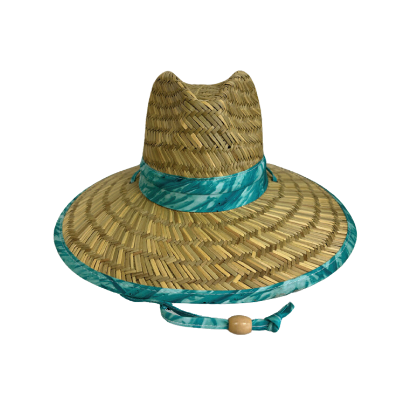 Straw Hat with Shoaler Print