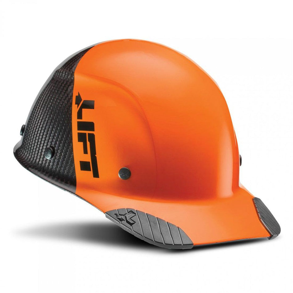 Lift Safety DAX Carbon Fiber Cap Brim 50-50 (Orange/Black)