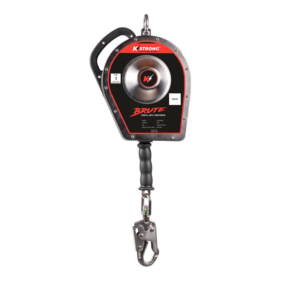 60 ft. SRL with stainless steel cable and stainless steel swivel snap hook. Includes stainless steel installation carabiner and tagline (ANSI)
