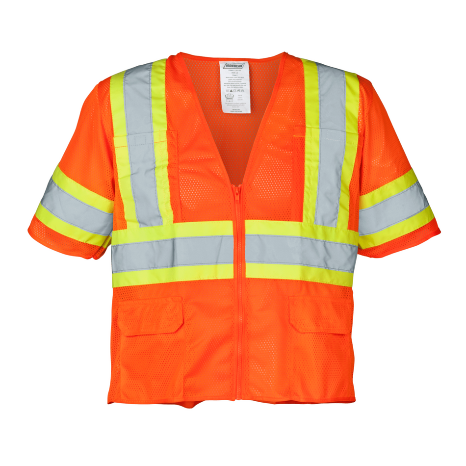 Orange Class 3 Safety Vest (Over the Shoulder)