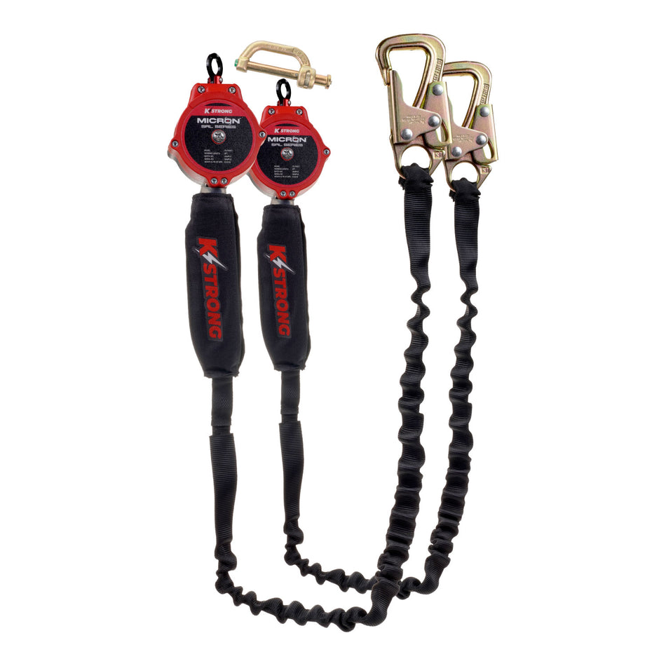 9 ft. Micron™ SRL Assembly with Tie-Back Hooks (ANSI) – Harness Connector Included