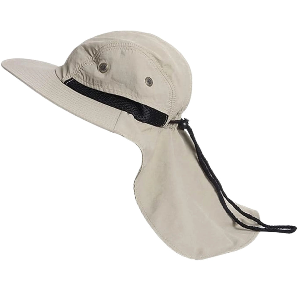 Khaki Boonie Hat with Breathable Neck Shade