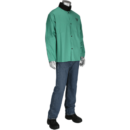 Ironcat FR Jacket – Green Flame-Resistant 100% Cotton Welding Jacket