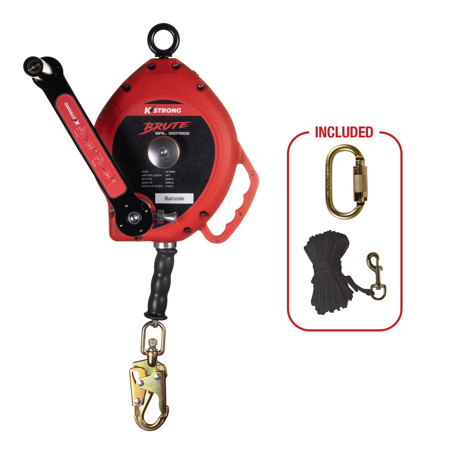 Cable Line Rescue 60′ Wire Cable 3-Way Rescue Retrieval SRL-R – 123SafetyGear
